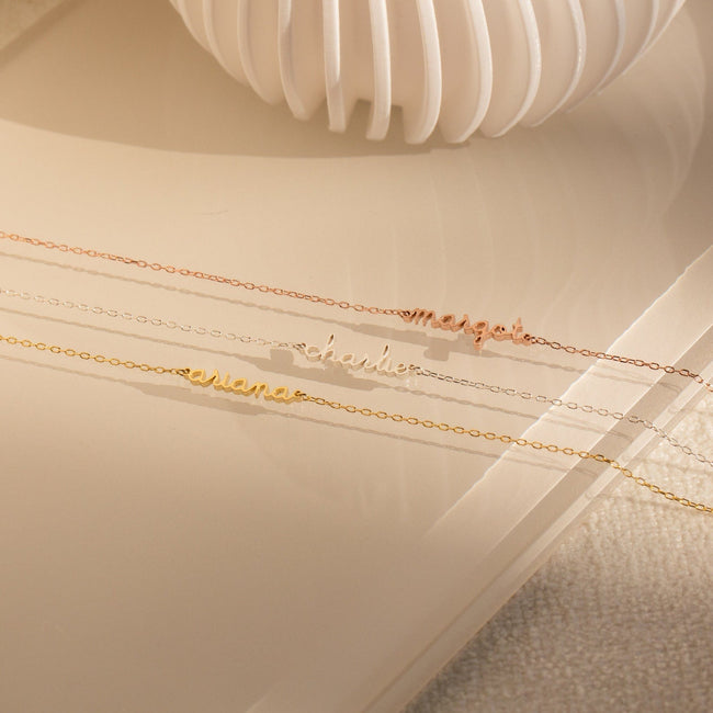 Lilja | Dainty Personalized Name Bracelet in 18K Gold or Silver
