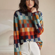 Colorful Knit Sweater Oversized
