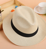 Unisex handmade Panama hat by FJØRNA, natural straw material, wide brim, stylish and breathable men's hat for warm weather.