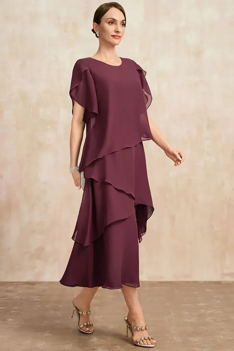 FJØRNA classic chiffon dress in white, flowing sleeveless design with a fitted waist and elegant, airy fabric.