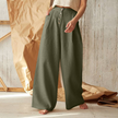 Knit Wide Leg Trousers Women Elastic Waist