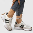 FJØRNA Danyzheiah orthopedic sneakers with supportive design, white and gray color, and breathable mesh material.