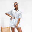 FJØRNA linen blend co-ord set for women featuring stylish tops with a relaxed fit and breathable fabric.