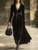 Velvet V-Neck Maxi Dress | Evening Dress