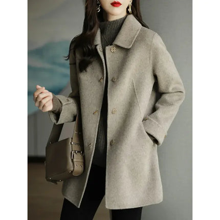 Elena | Stylish and Cozy Vegan Wool Jacket Featuring Classic Buttons