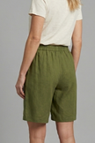 FJØRNA Juniper women's relaxed fit shorts with elastic waistband, casual style, lightweight fabric, and comfortable fit.