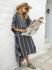 Women's loose summer kaftan dress by FJØRNA, long and flowy with relaxed fit, perfect for warm weather and casual wear