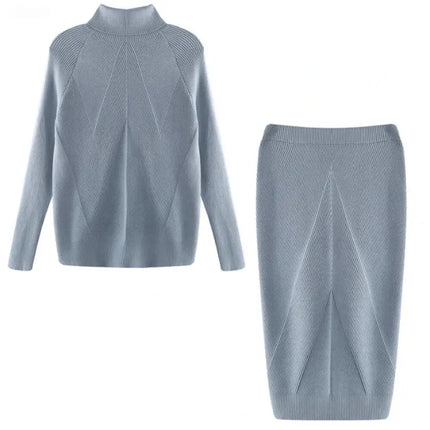 Mira | Chic Roll Neck Jumper and Skirt Set