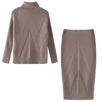 Mira | Chic Roll Neck Jumper and Skirt Set