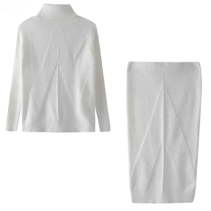 Mira | Chic Roll Neck Jumper and Skirt Set