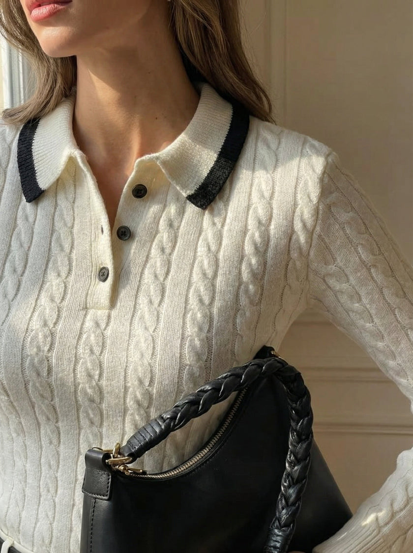 Knitted Polo T-shirt Women