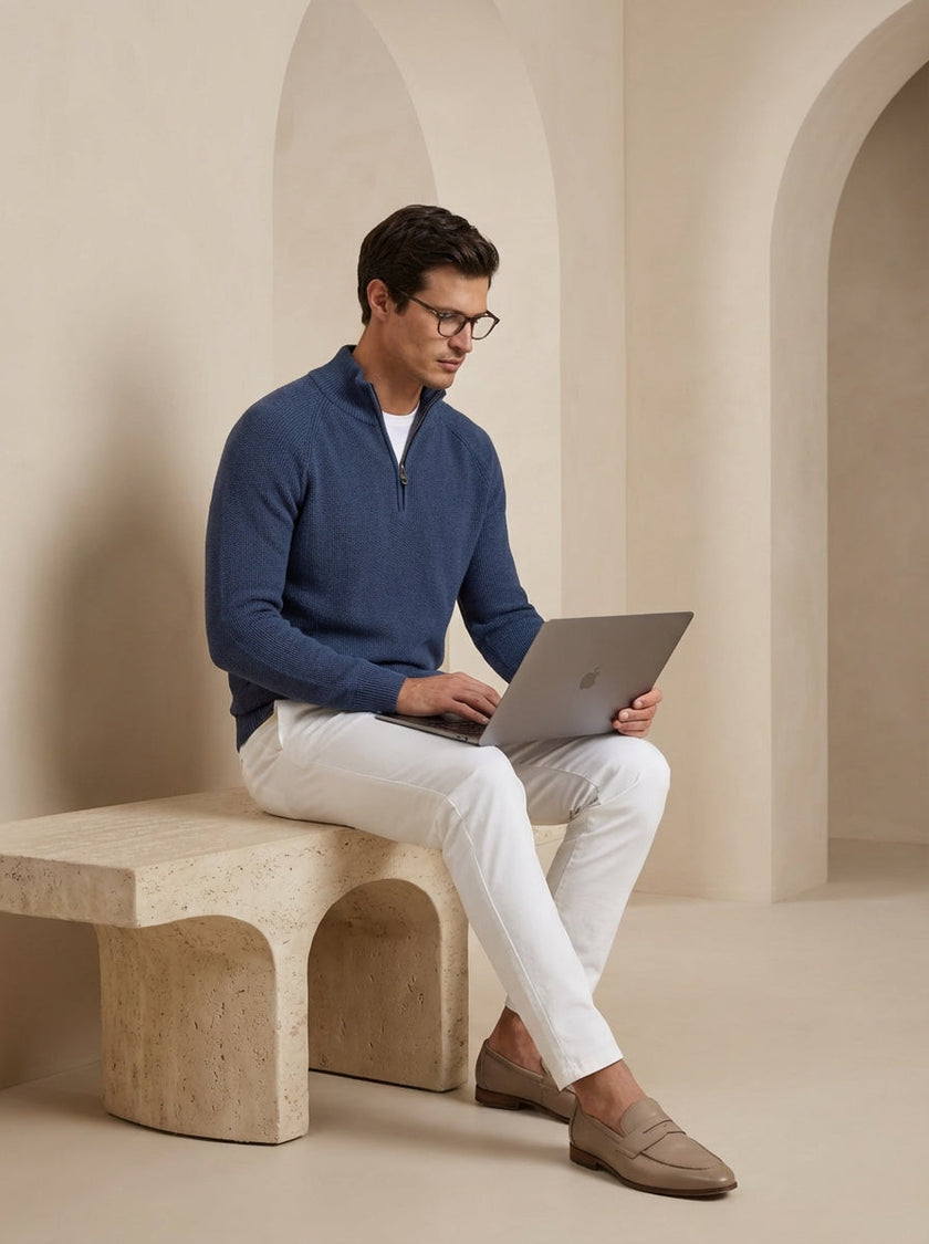 Men’s Slim Fit Cotton Blend Sweater