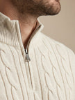 Men’s Stand Collar Casual Zipper Sweater