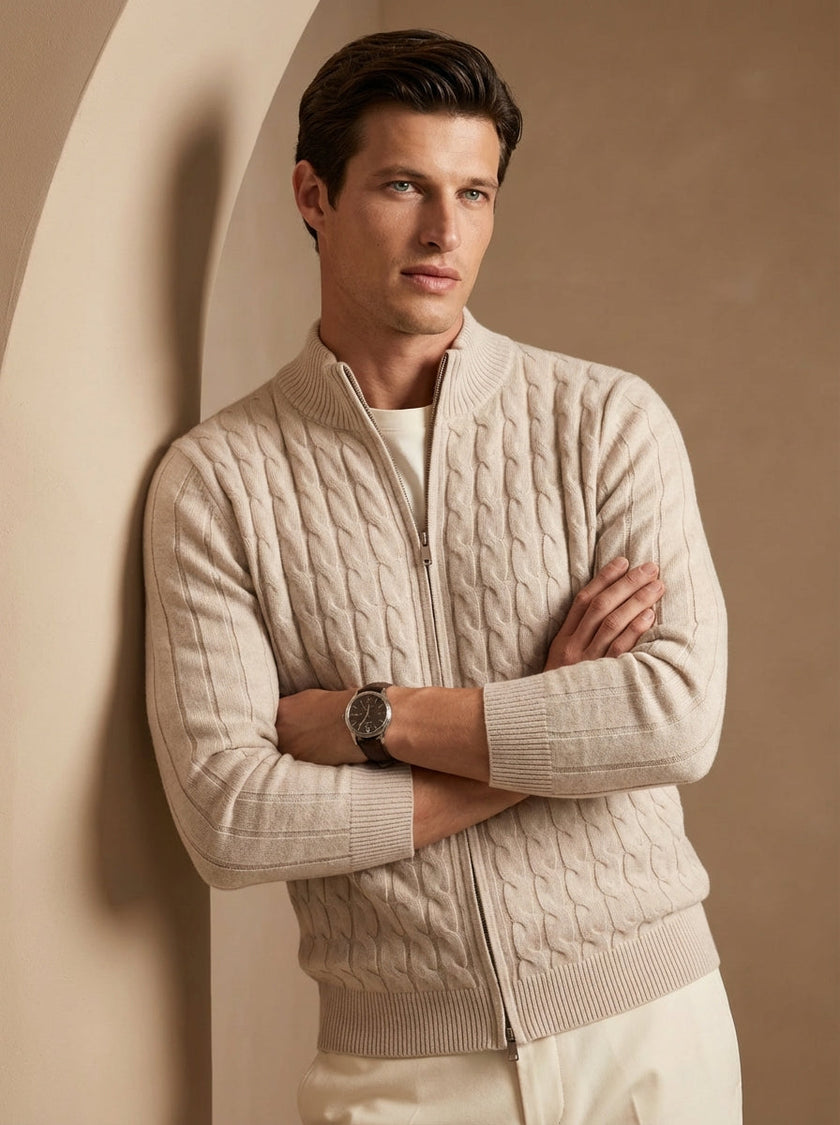Men’s Slim Fit Wool Sweater Cardigan