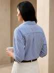 Cotton Striped Button-Down Shirt Women