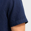 Men's FJØRNA linen shirt with short sleeves, breathable cotton blend fabric, featuring a button-up design.