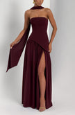 Fjorna | Maliyah Maxi Dress - Cherry Lacquer