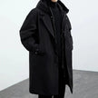 Men's Long Waterproof Puffer Trench Coat with Hood – Insulated Cold Weather Protection for Winter 4