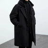 Men's Long Waterproof Puffer Trench Coat with Hood – Insulated Cold Weather Protection for Winter 4