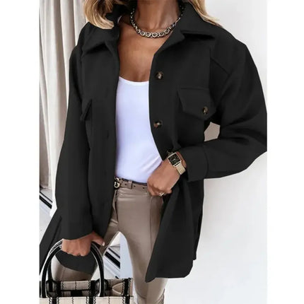 Tilda | Classic Oversized Vegan Wool Jacket with Belt