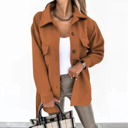 Tilda | Classic Oversized Vegan Wool Jacket with Belt