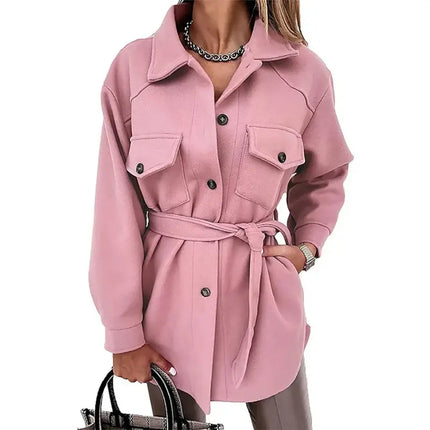 Tilda | Classic Oversized Vegan Wool Jacket with Belt