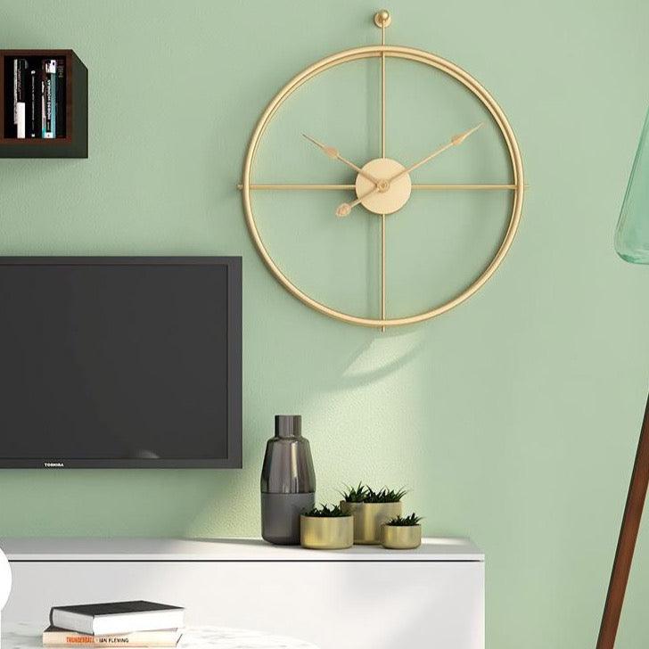 Silesia 24-inch Modern Wall Clock in Gold