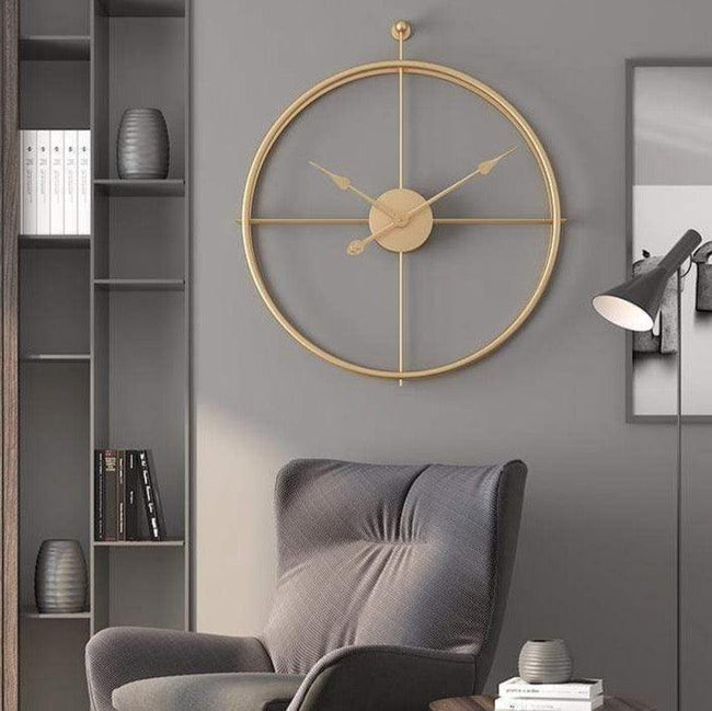 Silesia 24-inch Modern Wall Clock in Gold
