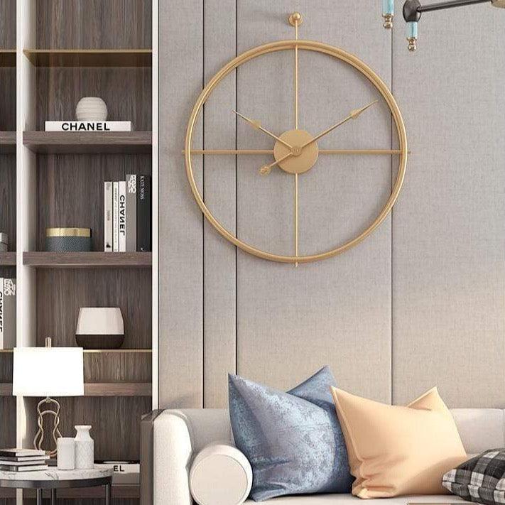 Silesia 24-inch Modern Wall Clock in Gold