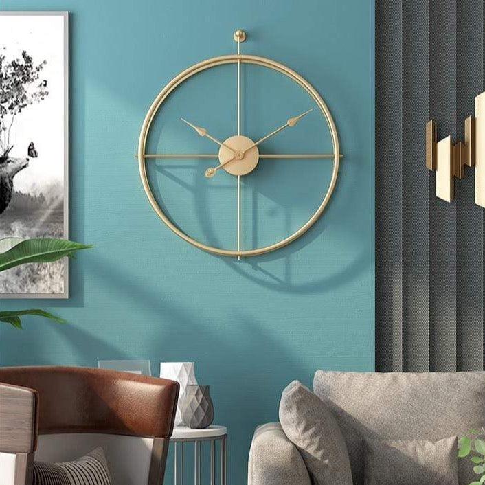 Silesia 24-inch Modern Wall Clock in Gold