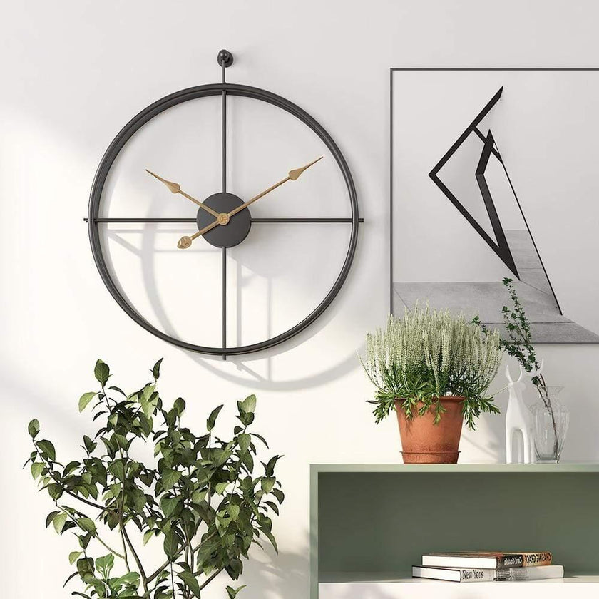 Silesia 24-inch Modern Wall Clock in Gold