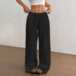 FJØRNA Mirabelle women's wide leg casual pants with drawstring waist, relaxed fit, and lightweight fabric.