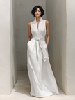Linen V-Neck Maxi Dress Womens For Women
