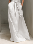 Linen V-Neck Maxi Dress Womens For Women