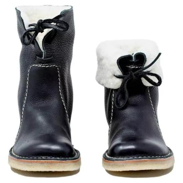 Stylish Snow Boots with Fur Lining - 11