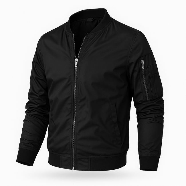 Lightweight Bomber Jacket Black 2