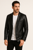 Black Leather Jacket Classic Style 1