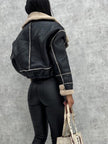 Fleece-Lined Leather Jacket 7