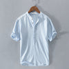 Luke | Men’s Shirt White Linen Cotton Blend