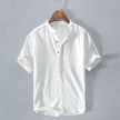 Luke | Men’s Shirt White Linen Cotton Blend
