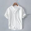 Luke | Men’s Shirt White Linen Cotton Blend