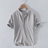 Luke | Men’s Shirt White Linen Cotton Blend