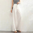 FJØRNA lightweight summer women's high-waisted wide-leg breathable pants displayed on a model.