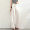 FJØRNA lightweight summer women's high-waisted wide-leg breathable pants displayed on a model.