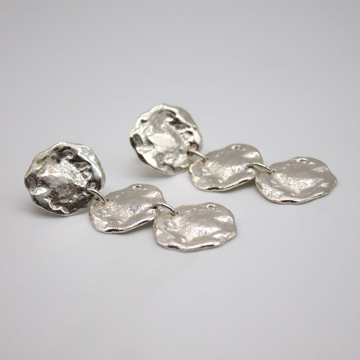 Nordglød | Bold Silver Statement Earrings