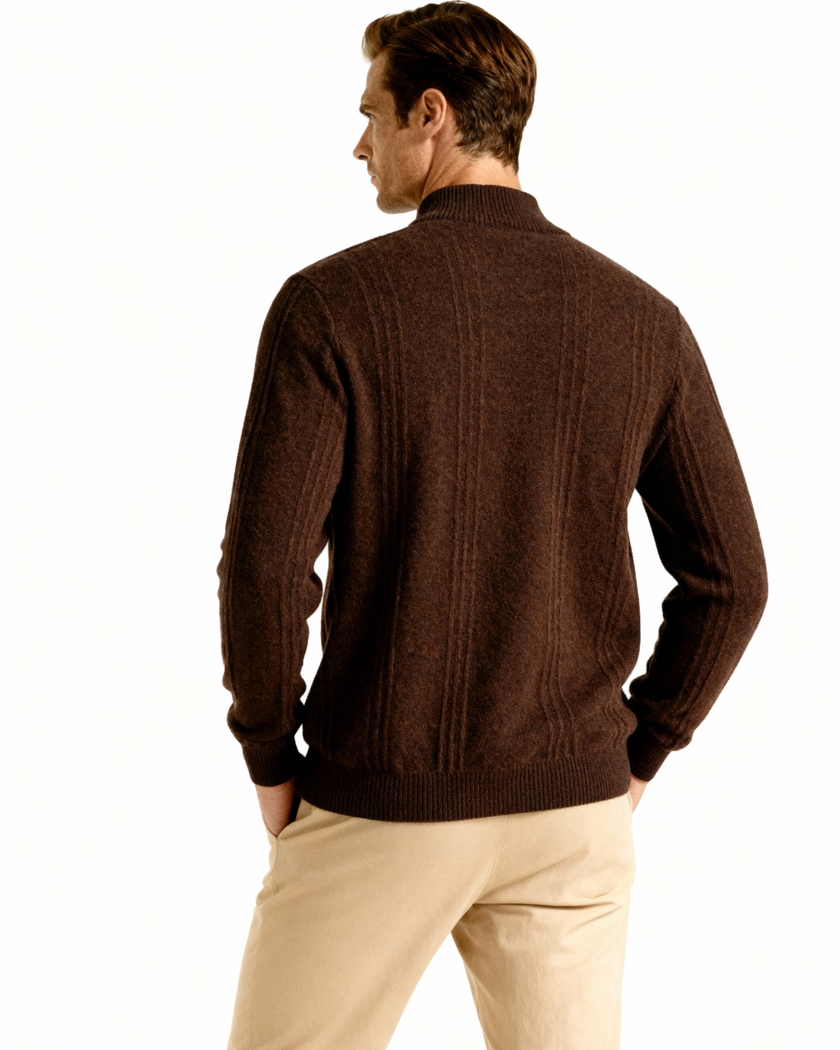Men’s Half Turtleneck Zipper Sweater