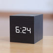 Square LED Digital Clock with Alarm Function, Small Digital Wall Clock for Home, Adjustable Brightness and Temperature Display - 1