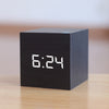 Square LED Digital Clock with Alarm Function, Small Digital Wall Clock for Home, Adjustable Brightness and Temperature Display - 1