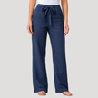 FJØRNA Reyna women's drawstring wide-leg pants in lightweight fabric, featuring a relaxed fit and comfortable waistband.