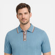 Men's lightweight ribbed cotton polo shirt by FJØRNA, classic fit, comfortable and stylish men's shirt for casual wear.